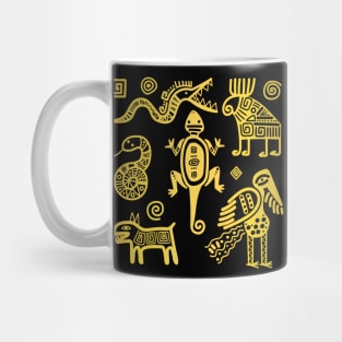 Mexican golden symbols Mug